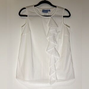 Simply Vera by Vera Wang White Ruffle Top size S NWOT